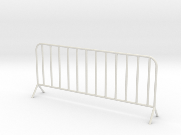 1:24 Scale- Fence panel in White Natural Versatile Plastic