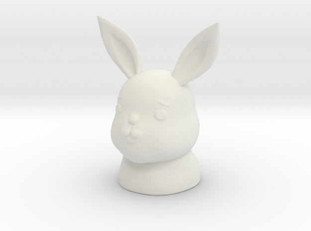 ennui animals - Rabbit in White Natural Versatile Plastic