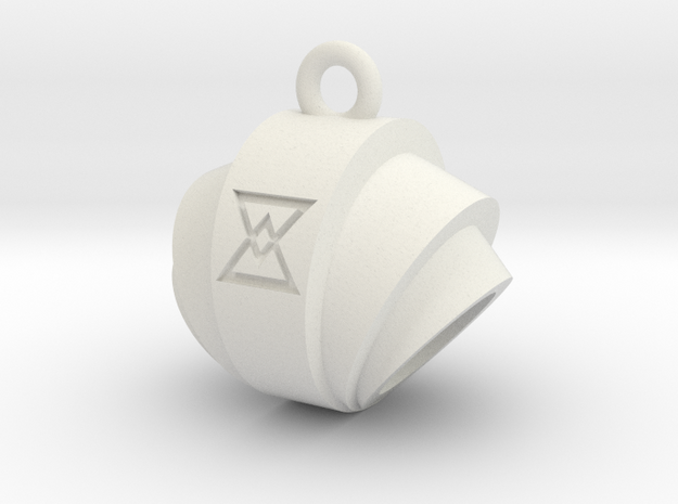 Pendant- Runestone Small- Holder in White Natural Versatile Plastic