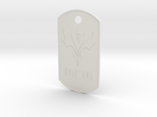 DogTags in White Natural Versatile Plastic