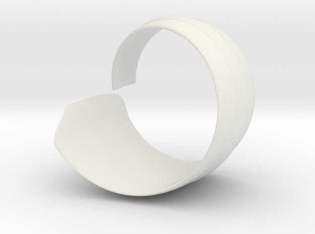 Spiral1 size8 in White Natural Versatile Plastic