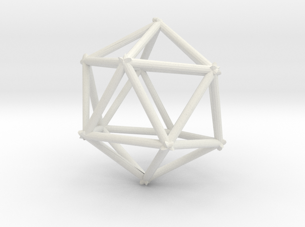 icosaedro in White Natural Versatile Plastic