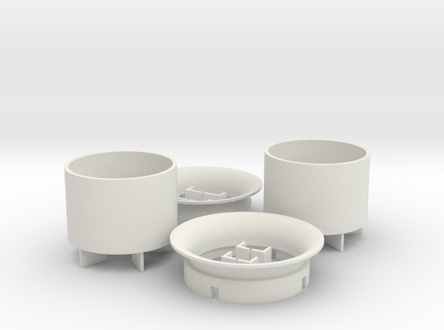 25mm Turbine Kit x2 in White Natural Versatile Plastic