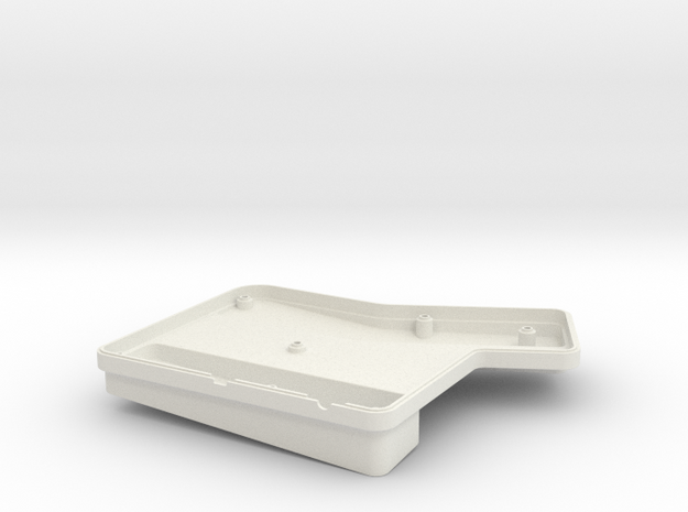 ErgoDox Bottom Right Case (double slope) in White Natural Versatile Plastic
