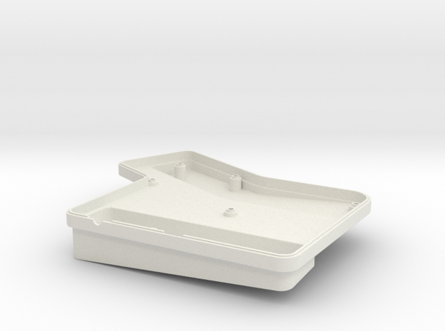 ErgoDox Bottom Left Case (double slope) in White Natural Versatile Plastic