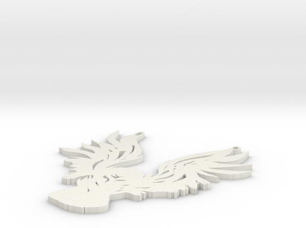 owl pendant in White Natural Versatile Plastic