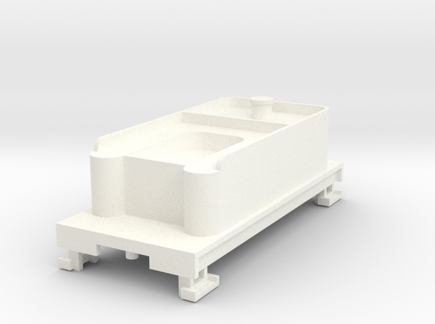 HOn30 Tender without trucks in White Processed Versatile Plastic