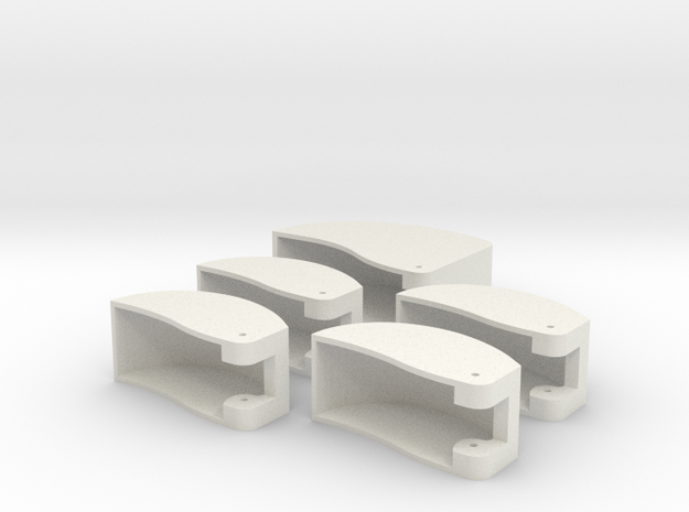 Dx6i Switch Guard Set in White Natural Versatile Plastic
