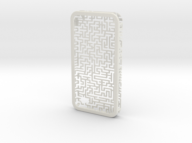 IPhone 4/4S - Maze Case in White Natural Versatile Plastic