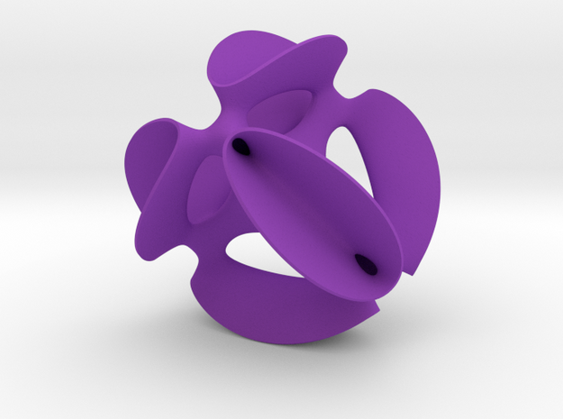 A smoothed Kummer Surface, 6.9cm (2.7in) in Purple Processed Versatile Plastic