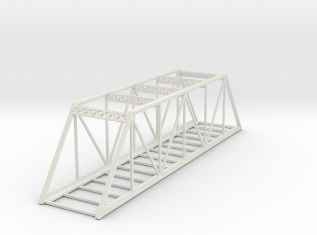 Straight Bridge - Z scale in White Natural Versatile Plastic
