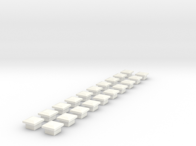 NL102 - Kabelbakken (H0) in White Processed Versatile Plastic
