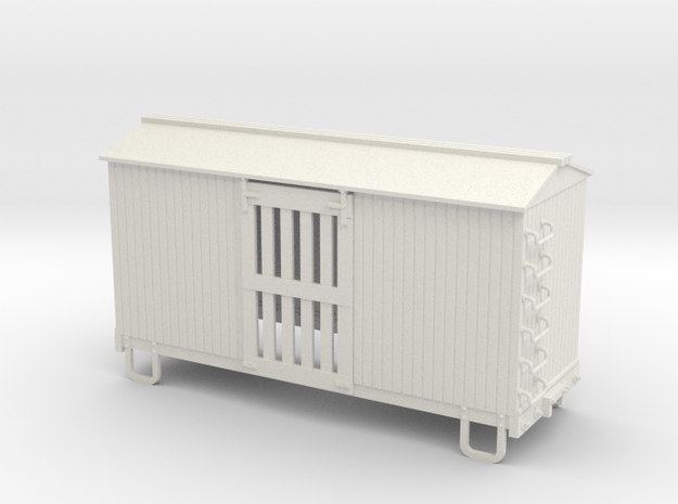 On30 16ft ventilated box car  in White Natural Versatile Plastic