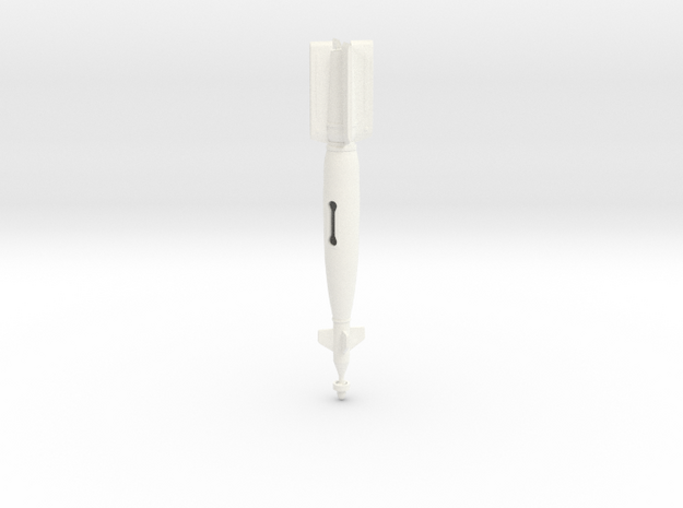 GI Joe scale GBU-12 LGB in White Processed Versatile Plastic