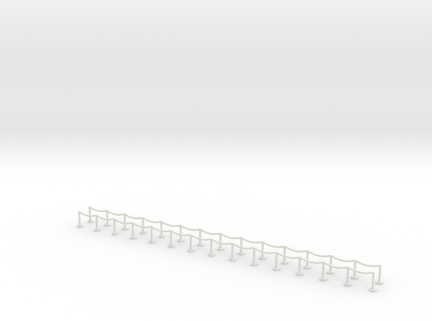 US109 - Red Carpet Rope Fences (H0) in White Natural Versatile Plastic