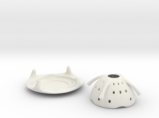 Saucer TeaLight  in White Natural Versatile Plastic