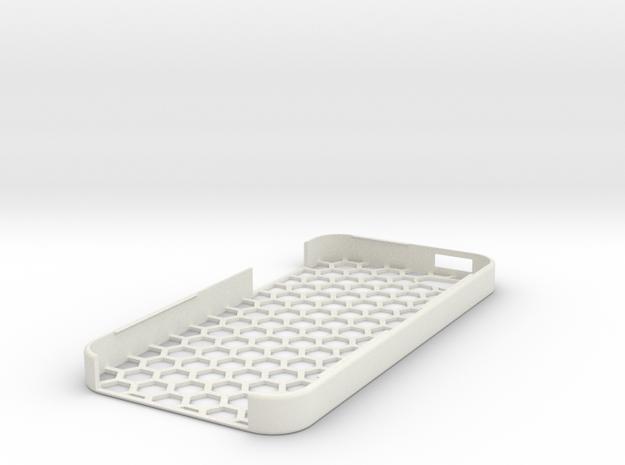iPhone 5 Honey Comb Case in White Natural Versatile Plastic