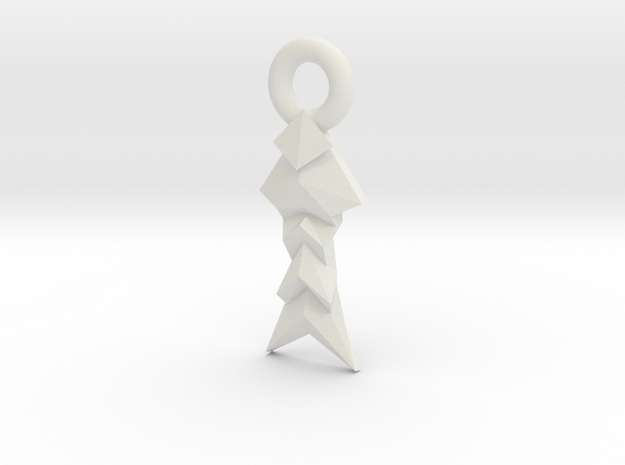 Origami Inspired: Angled Folds in White Natural Versatile Plastic
