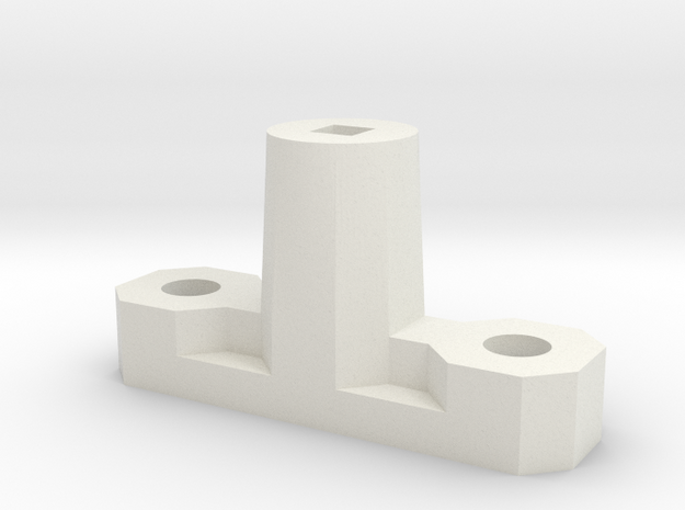 Axle to Grid Connector in White Natural Versatile Plastic
