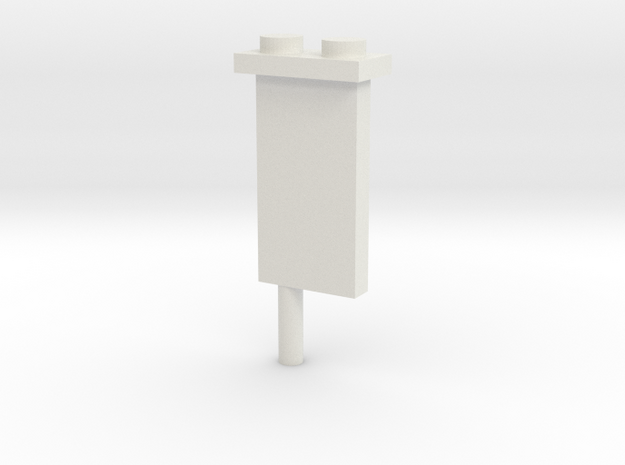 Minifig Shark Monument (knife blade) in White Natural Versatile Plastic