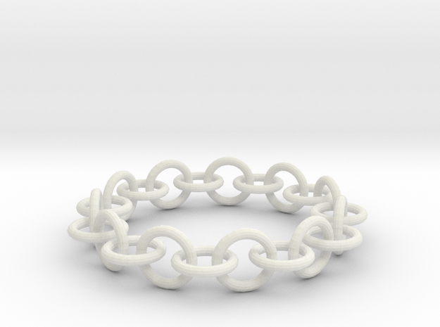 Chain Bracelet in White Natural Versatile Plastic