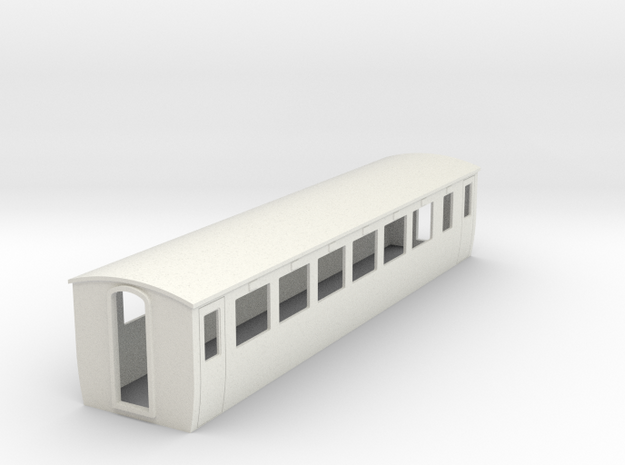 OO9 Modern 2nd class coach in White Natural Versatile Plastic