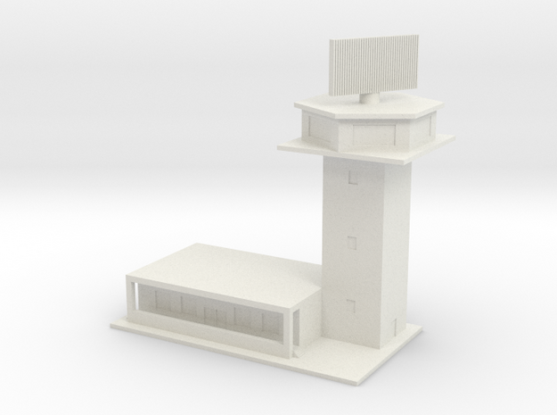 1/700 Control Tower And RADAR in White Natural Versatile Plastic