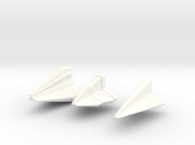 Tholian Fleet in White Processed Versatile Plastic