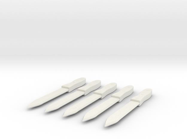 Bill the Butcher - Throwing Knives in White Natural Versatile Plastic