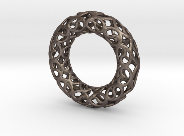 Torus 2B in Polished Bronzed Silver Steel