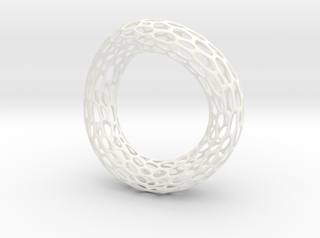 Twisted Cell Bracelet in White Processed Versatile Plastic