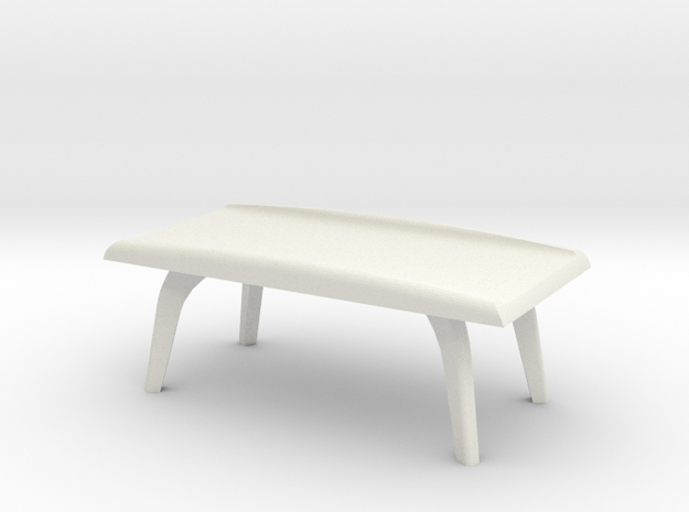1:24 Moderne Coffee Table in White Natural Versatile Plastic