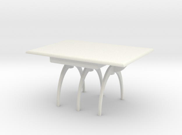 1:24 Moderne Dining Table in White Natural Versatile Plastic