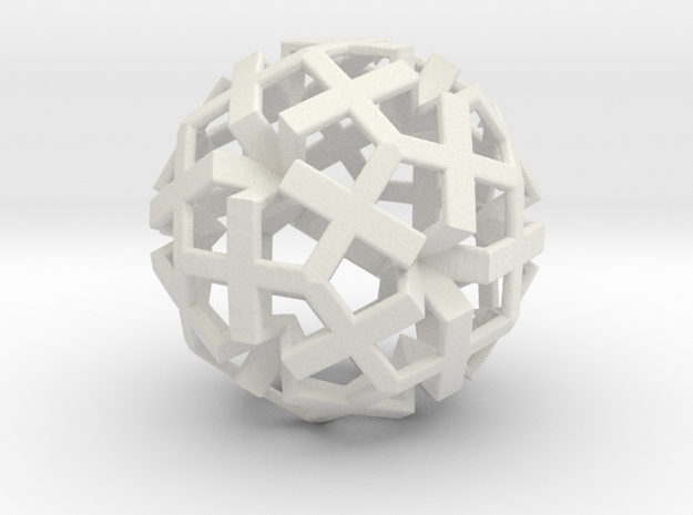 Fractal geometrie  GF17 in White Natural Versatile Plastic