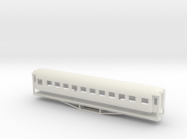 56ft 1st Class NI, New Zealand, (OO Scale, 1:76) in White Natural Versatile Plastic