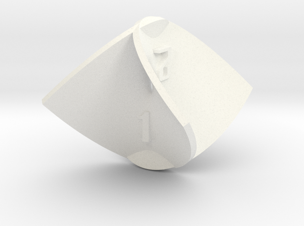 Enneper Surface d4 in White Processed Versatile Plastic