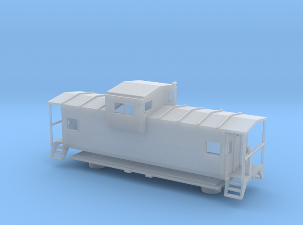 Widevision Caboose - Nscale in Tan Fine Detail Plastic