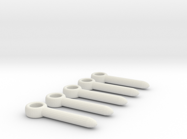 Emag Power Pin - 5 pack in White Natural Versatile Plastic