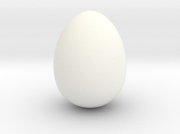 Cow bird egg smooth  in White Processed Versatile Plastic