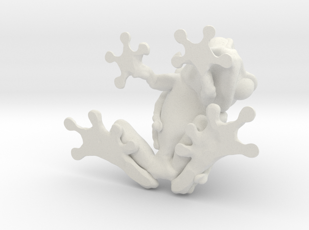 Double Trouble Frogs - 4cm in White Natural Versatile Plastic