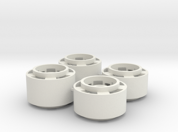 Mini-z F1 Wheelset with -2.5mm standard offset in White Natural Versatile Plastic