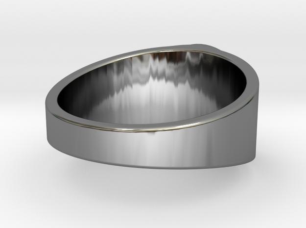 AA ring in Fine Detail Polished Silver