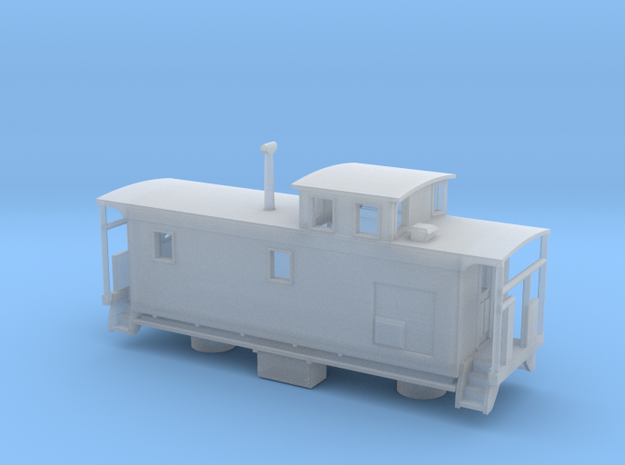 DMIR K1 Steelside Caboose Late - Nscale in Smooth Fine Detail Plastic