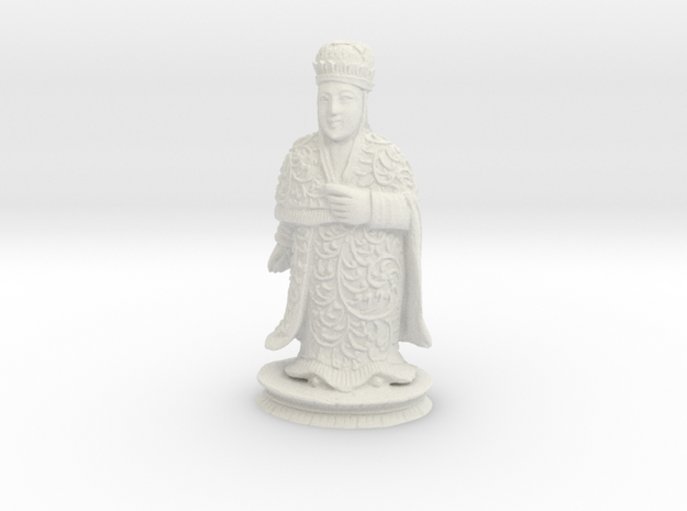 Traditional Cantonese Bishop Statuette 232mm in White Natural Versatile Plastic
