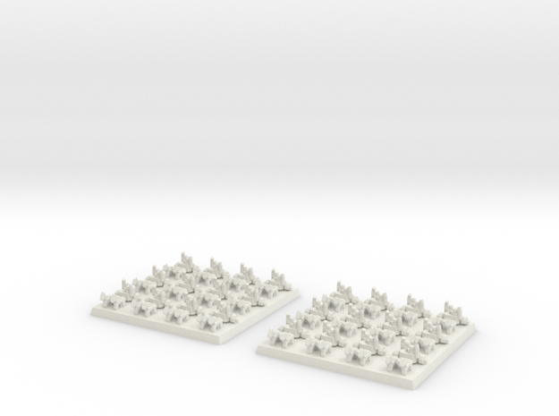 2mm DBA Chariots 40x40mm in White Natural Versatile Plastic