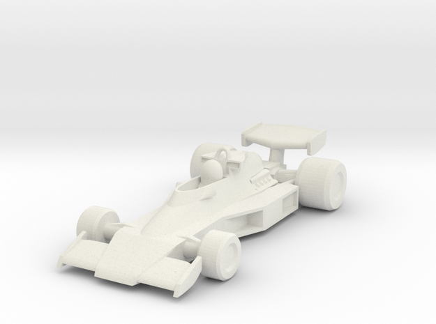 McLaren M23 HO scale in White Natural Versatile Plastic
