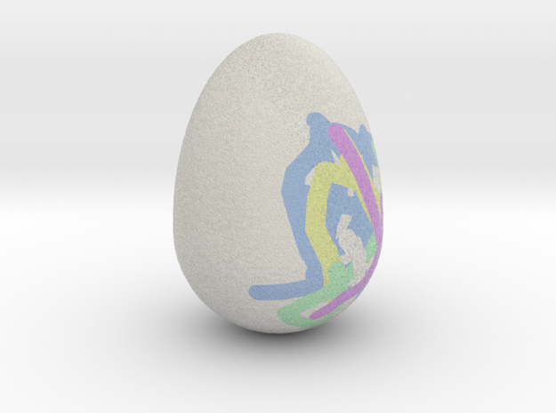 My Egg (Created in Magic 3D Easter Egg Painter) in Full Color Sandstone