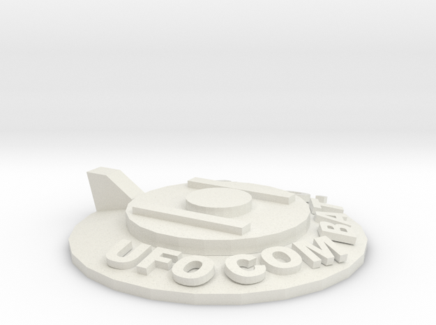 UFOCombat.com UFO 1 in White Natural Versatile Plastic
