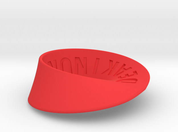 Deakin University Möbius Strip | 2mm in Red Processed Versatile Plastic