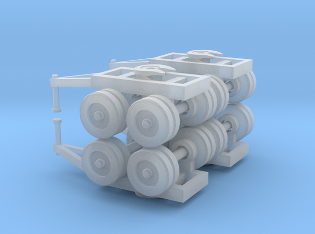 Dual Bogie Set - Zscale in Smooth Fine Detail Plastic